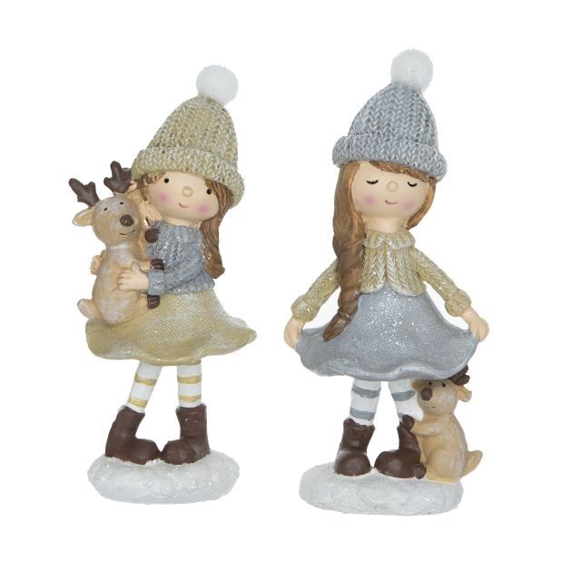  Kislny ll szarvassal, glitteres 11 cm-es