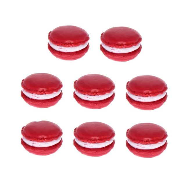  Macaron kzepes poly 2,3x0,6x2,7cm magenta