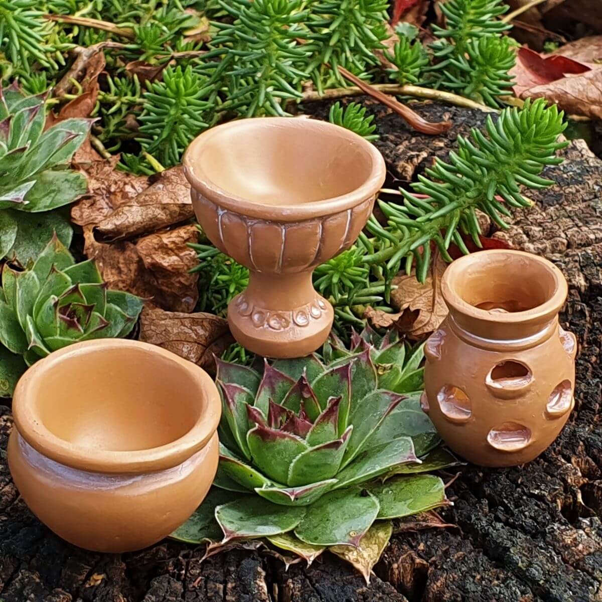 Mini terrakotta virgkaspk 3db/szett