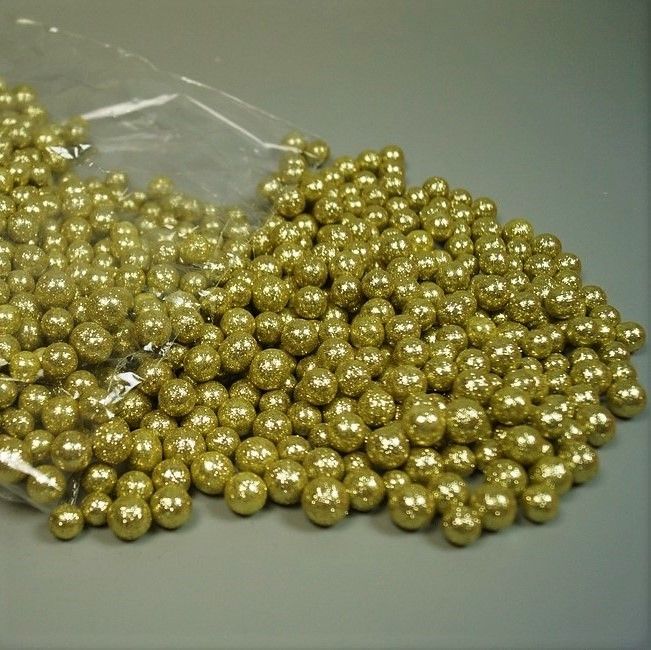  Dekorcis golyk 1,5 cm-es arany&glitter sznben / csomag