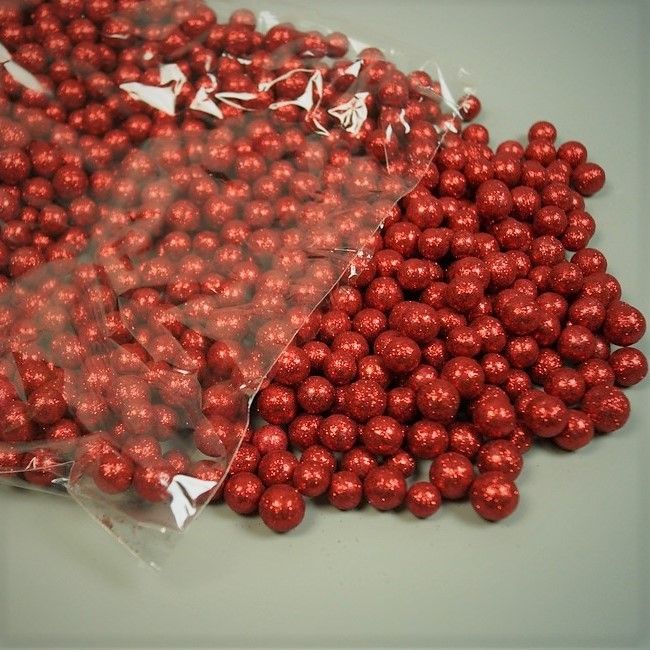  Hungarocell goly 1,5 cm-es piros&glitter/ csomag